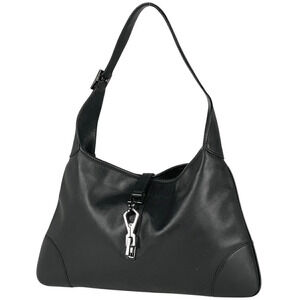 Gucci logo Shoulder Bag leather black